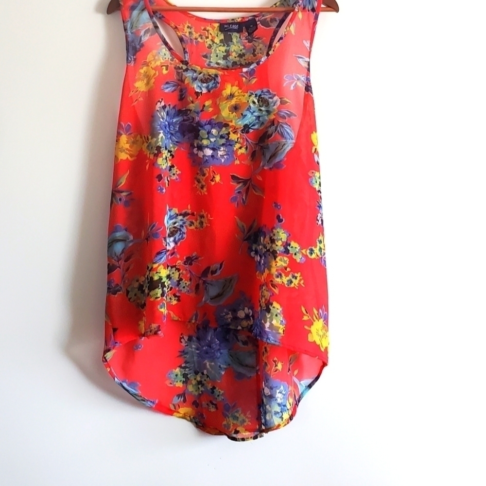 Mileage orange floral top